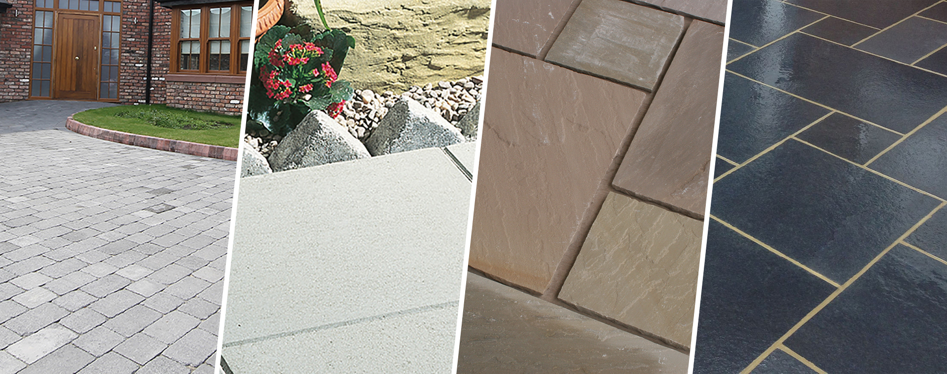 A selection of Natural and concrete paving.
