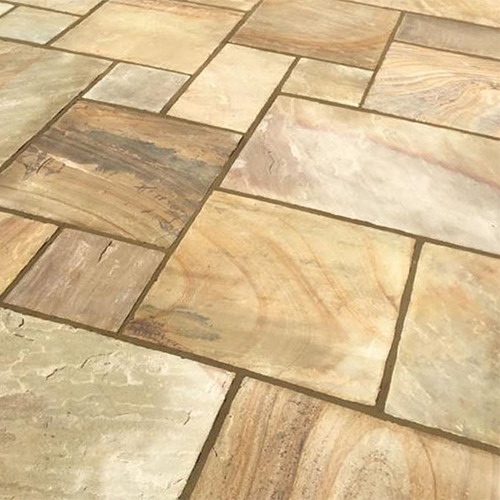 Riven Fossil Mint Indian Stone Paving