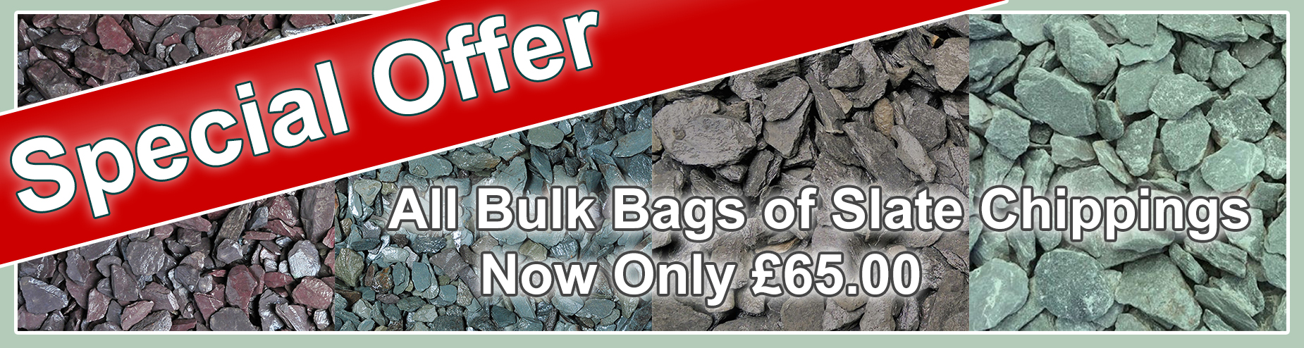 Special Offer on bulk bags of slate chippings